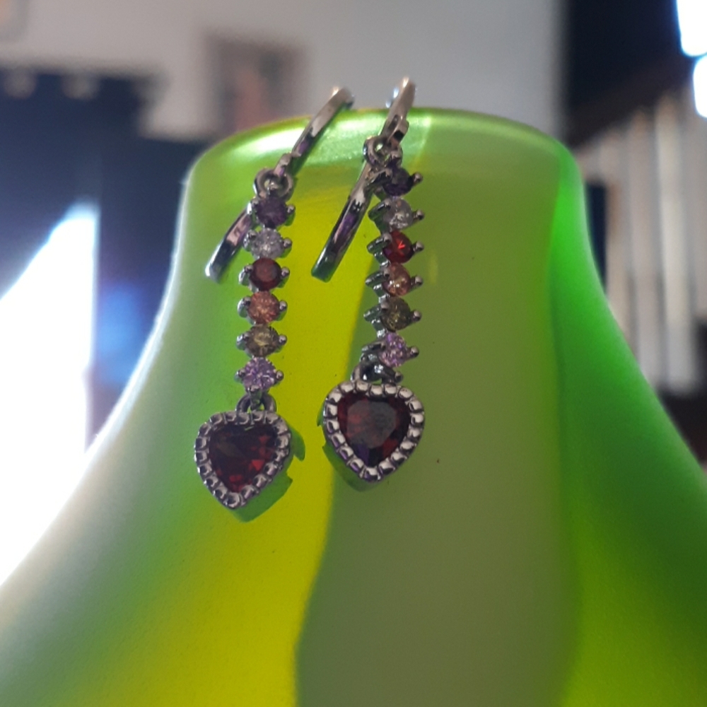 Rainbow Heart Earrings